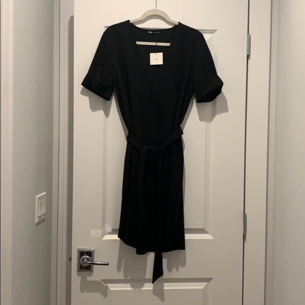 Black crepe dress